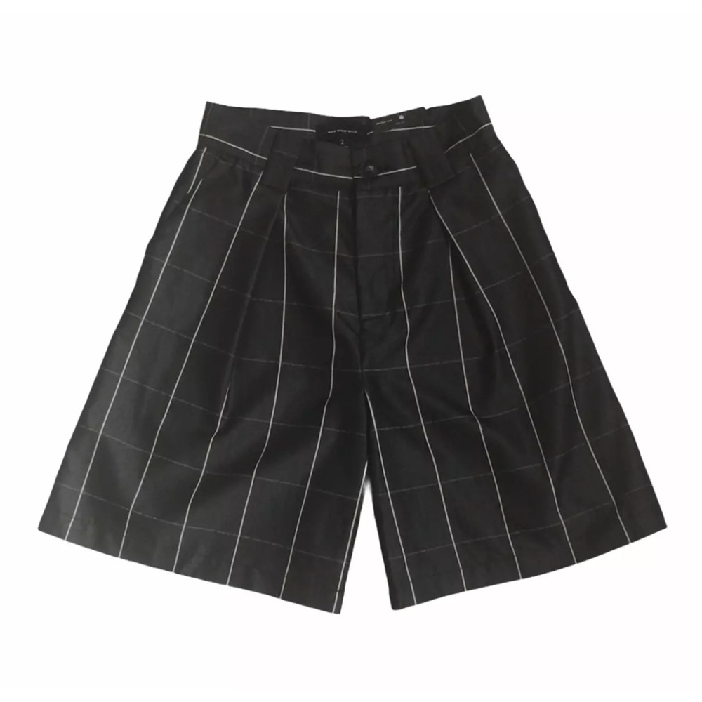Who What Wear Baggy Loose High Waisted Pinstripe Bermuda Shorts size 8
